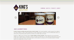 Desktop Screenshot of kingsgourmetfoods.com