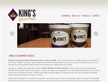 Tablet Screenshot of kingsgourmetfoods.com